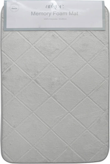 Ankor Αντιολισθητικό Πατάκι Μπάνιου Memory Foam 823895 Γκρι 50x80εκ.