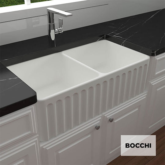 Bocchi 1094-300 Vasul Chiuvetă Porțelan L84xW46cm Alb