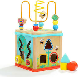 Top Bright Activity Cube Center Cube made of Wood for 12++ Months