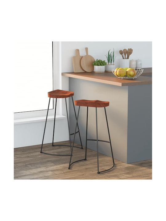 Stools Bar Wooden Gavin Brown 2pcs 50x40x78cm