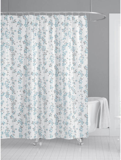 Ankor Κουρτίνα Μπάνιου 180x200 cm Γαλάζια