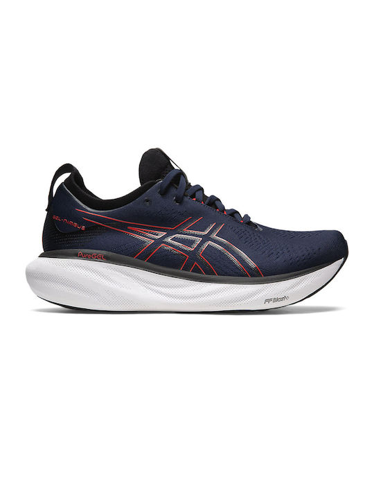 ASICS Gel-Nimbus 25 Ανδρικά Αθλητικά Παπούτσια Running Midnight / Electric Red