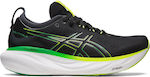 ASICS Gel-Nimbus 25 Ανδρικά Αθλητικά Παπούτσια Running Black / Lime Zest