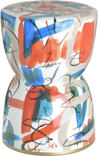 Stool For Living Room Multicolour 31x31x43cm Stool For Living Room Multicolour 31x31x43cm