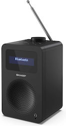 Sharp Tokyo Tabletop Radio Electric DAB+ with Bluetooth Black