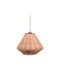 Fylliana Bamboo 1 Висящо Осветително Тяло Бежов Бохо с Цокъл E27 40x40см.