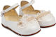 Babywalker Pantofi De Botez Din Piele Balerine Ecru
