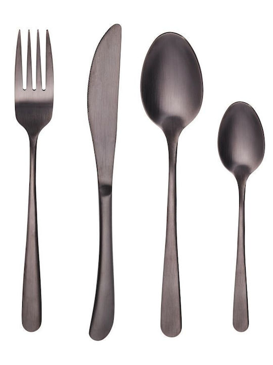 Butlers Kings Besteckset Edelstahl Schwarz 4Stück
