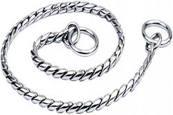 Pet Interest Round Brass Snake Πνίχτης Αλυσίδα σε Ασημί χρώμα XSmall 1.8mm x 30cm