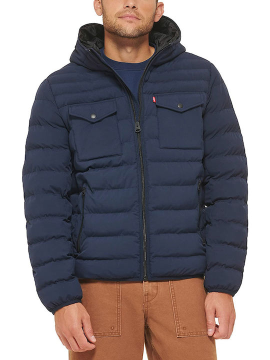 Χειμωνιάτικο Μπουφάν Puffer Navy Μπλε