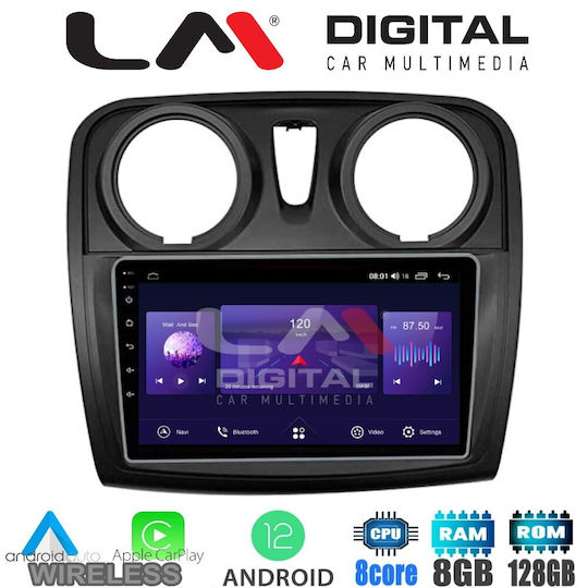 LM Digital Ηχοσύστημα Αυτοκινήτου για Renault Dokker Dacia Dokker / Lodgy Dokker 2012+ (Bluetooth/USB/WiFi/GPS/Apple-Carplay/Android-Auto) με Οθόνη Αφής 9"