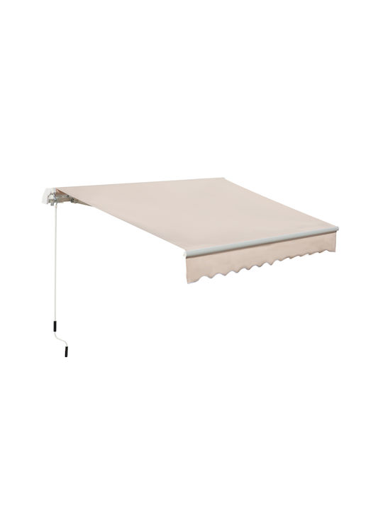 Outsunny Zelt Terrasse Beige 3x2.5m