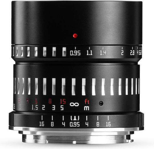 TTArtisan Crop Φωτογραφικός Φακός 50mm f/0.95 Σταθερός για Fujifilm X Mount Ασημί