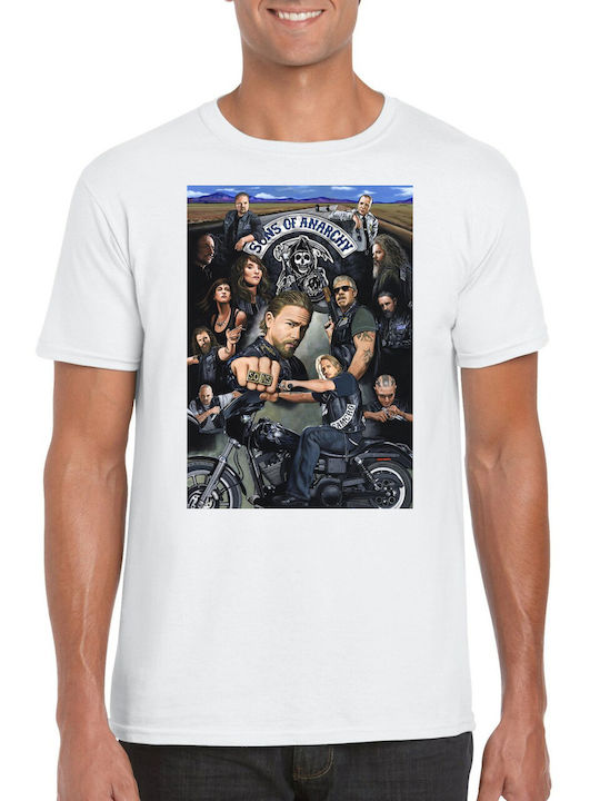 Pegasus Tricou Sons Of Anarchy Samcro Alb