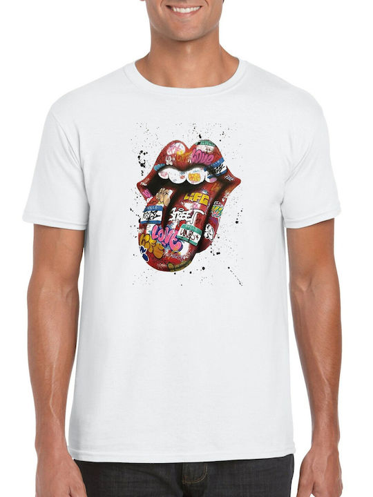 Pegasus Rolling Stones Grafitti T-shirt Λευκό
