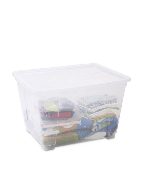 Plastmeccanica Easy Box Πλαστικό Κουτί Αποθήκευσης με Καπάκι Διάφανο 80x43x61cm