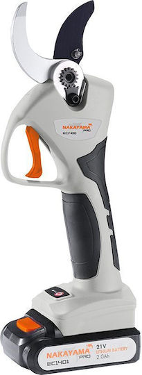 Nakayama EC1400 Pruning Shears Battery Brushless 21V 1x2Ah with Maximum Cutting Diameter 40mm in Carrying Case