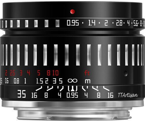 TTArtisan Crop Camera Lens 35mm f/0.95 Fixed for Sony E Mount Silver