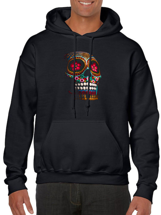 Pegasus Sugar Skull Kapuzenpulli Schwarz