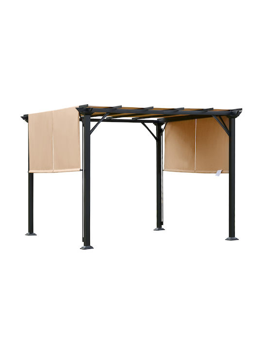 Gazebo Ceiling Metallic Arbour Black 305x305cm