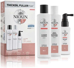 Nioxin 3 Colored Hair Light Thinning Σετ Περιποίησης Μαλλιών κατά της Τριχόπτωσης με Σαμπουάν Conditioner & Scalp & Hair Treatment 3τμχ