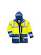 S466YRB Reflective Work Jacket Hooded Yellow/Blue Navy S466YRB