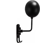 Star Tech Wall-mounted motorcycle helmet stand with 2 hooks - Black