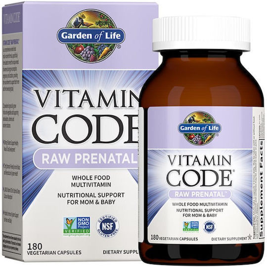 Vitamin Code Raw Prenatal 180 Capsule Pe Bază De Plante