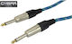 Cobra Cable 6.3mm male - 6.3mm male 3m Μπλε (CL210-03)