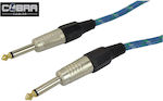 Cobra Kabel 6,3mm Stecker - 6,3mm Stecker 6m Blau (CL210-06)