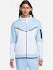 Sportswear Tech Fleece Ζακέτα με Κουκούλα Γαλάζια