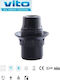 Vito VT-268 Power Socket with Socket E14 in Black color Set 1pcs 7310010