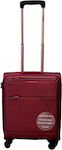 Diplomat The Athens Collection 6040 Cabin Travel Suitcase Fabric Burgundy with 4 Wheels Height 55cm.