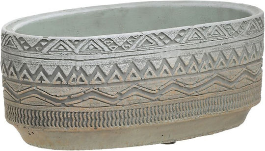 Inart Саксия Бетон Сив 22x12x9εκ.