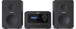 Sharp Ηχοσύστημα 2.0 Tokyo XL-B520DBK 40W με CD / Digital Media Player και Bluetooth Μαύρο