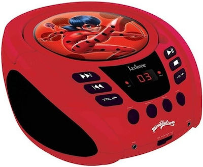 Lexibook Φορητό Ηχοσύστημα Miraculous Ladybug με Bluetooth / CD σε Κόκκινο Χρώμα