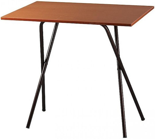 Masa pentru spații exterioare mici Pliabil Lemn cu schelet metalic Black / Brown 60x50x73buc