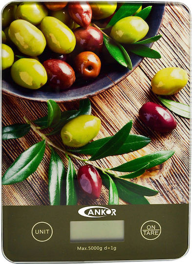 Ankor Digitale Küchenwaage bis 5kg Mehrfarbige