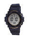 Casio Digital Uhr Chronograph Batterie mit Schwarz Kautschukarmband