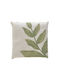 Click Sofa-Kissen aus 100% Baumwolle Weiß / Grün 4Stück 40x40cm