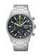Seiko Urban Sports Ανδρικό Ρολόι 42mm Χρονογράφος Μπαταρίας με Ασημί Μεταλλικό Μπρασελέ