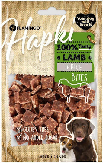 Flamingo Hapki Rice Bites Leckerli für Hunde mit Lamm 85gr