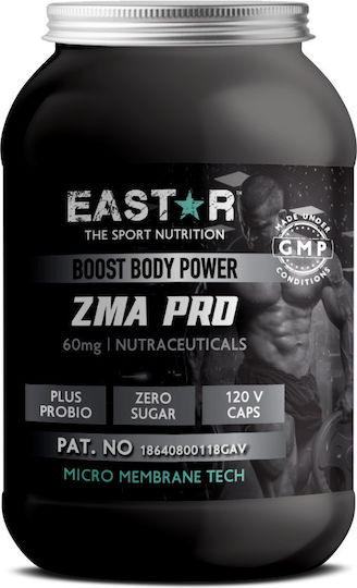 Eastar ZMA Pro 60mg με Βιταμίνη B6 120 φυτικές κάψουλες