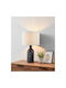 Eglo Vinoza Ceramic Table Lamp for Socket E27 with White Shade and Black Base