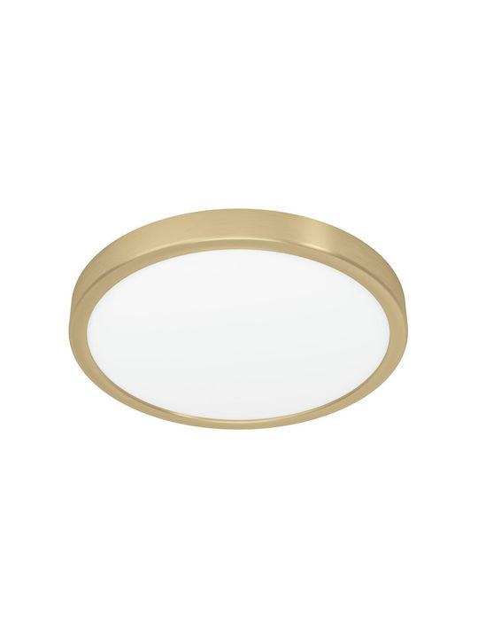 Eglo Fueva Ceiling Mount Light 28.5cm Gold with Integrated LED and Remote Control