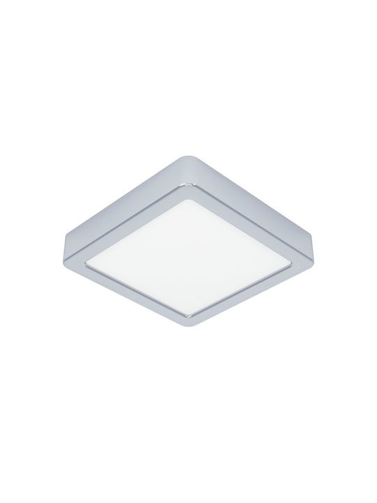 Eglo Fueva Ceiling Mount Light Bathroom 16cm Silver with Integrated LED