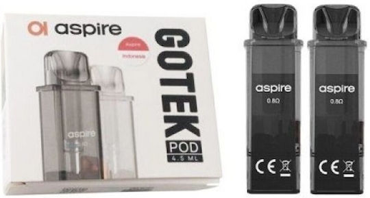 Aspire Gotek Ανταλλακτικά Pod 2τμχ 4.5ml με Αντίσταση 0.8ohm