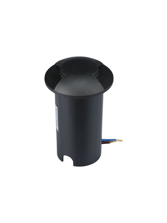 V-TAC Spot De Podea LED 1W Cu Lumină Alb Cald IP67 Negru