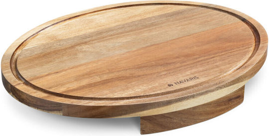 Navaris Wooden Pizza Serving Platter 42x32x3cm