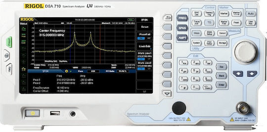 Rigol DSA710 Παλμογράφος Πάγκου 1000MHz με 1 Αναλογικό Κανάλι και 8" Οθόνη